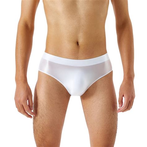 Kpoplk Briefs For Men Low Rise 2023 T Back Thongs Underwear Ice Silk Solid Seamless Underpants