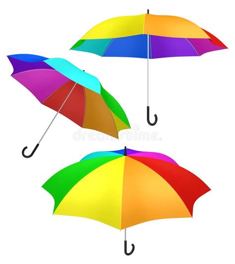 Rainbow Colorful Umbrellas Stock Image Image 31221961