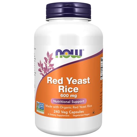 NOW Red Yeast Rice -- 600 mg - 240 Veg Capsules - Vitacost