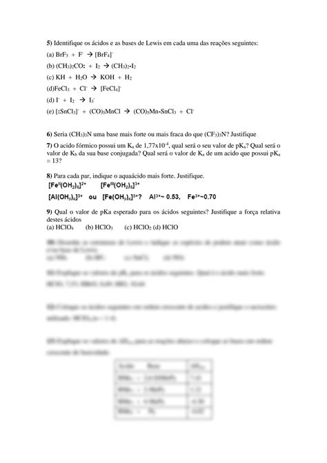 SOLUTION Lista De Exercicios 3 Quimica Inorganica UFPR Studypool