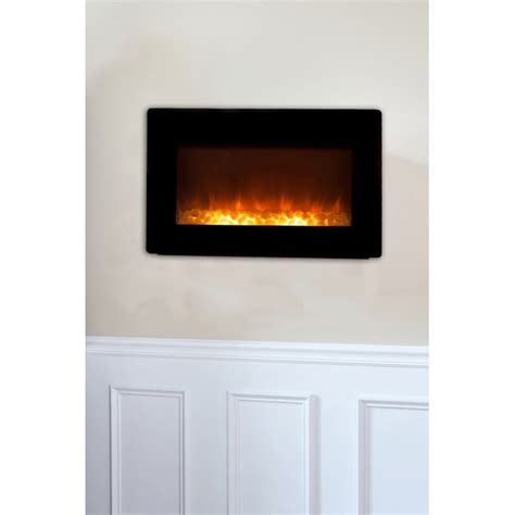 Fire Sense 30-in W Black Fan-forced Electric Fireplace in the Electric ...