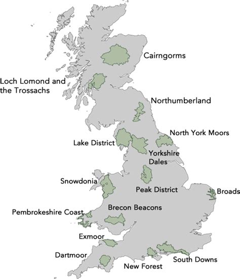 √ National Parks Uk Map