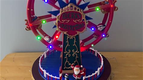 Merry Christmas Ferris Wheel Animated Musical Light Up Plays 8 Xmas