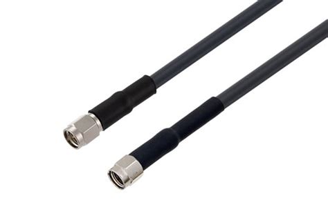 Fire Rated SMA Male To Reverse Polarity SMA Plug Low Loss Cable 24 Inch