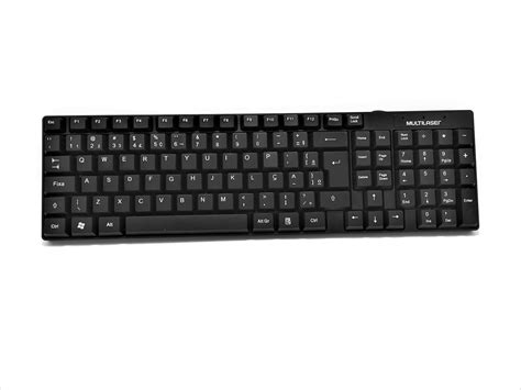 Kit Mouse Teclado Multilaser Básico Para Escritório Preto