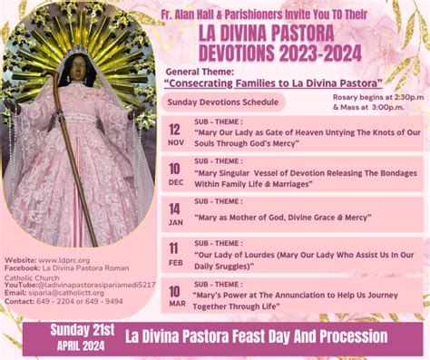 La Divina Pastora Devotions 2023 2024 La Divina Pastora R C Church