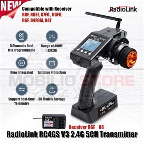 Jual Radiolink RC4GS V3 5 Channels RC Radio Transmitter R6F Shopee