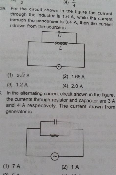 Answered 2 25 For The Circuit Shown In The Figure The Current Through