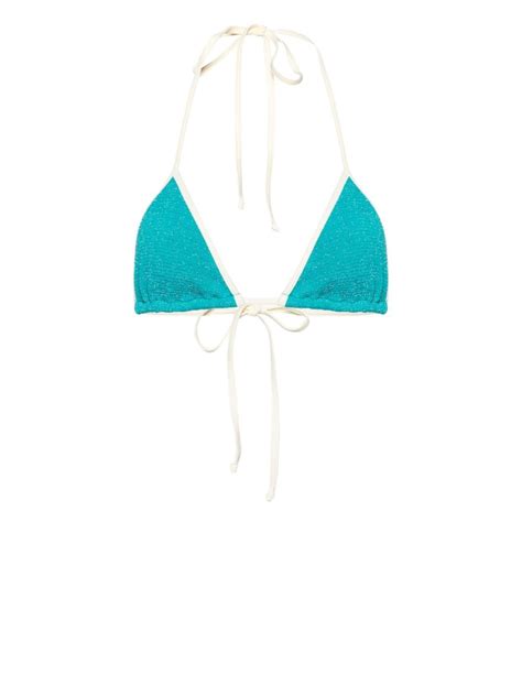 Mc Saint Barth Leah Crinkled Bikini Top Farfetch