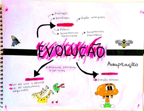 Evolu O Teoria De Lamarck Mapa Mapa Mental