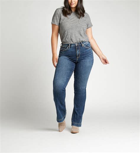 Buy Calley Super High Rise Bootcut Plus Size Jeans For Usd 9900 Silver Jeans Us New