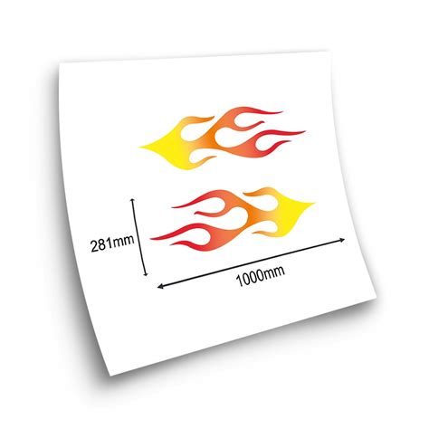 Flames of Fire 8 Car Sticker Set - Star Sam