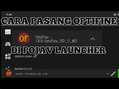 Cara Pasang Optifine Di Pojav Launcher Terbaru Youtube