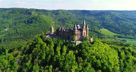 Aerial View of Famous Hohenzollern Castle, Stock Video - Video of fortress, burg: 215407043