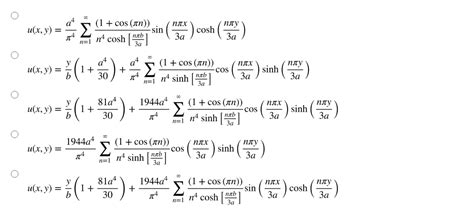 Solved Find The Solution U X Y Of Laplace S Equation In Chegg