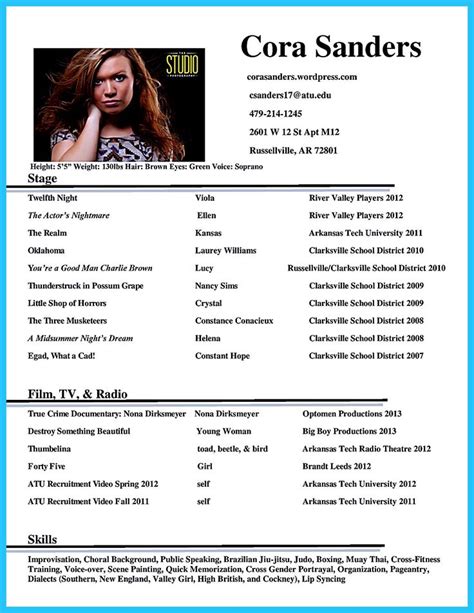 Actor Resume Template To Boost Your Career Acting Resume Acting