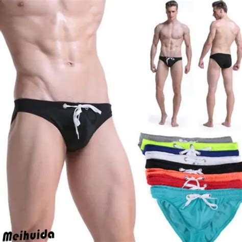 Sexy Mens Hot Swimming Trunks Briefs Speedos Style Boxers Style Bikini Cut Thongs Bulge Pouch
