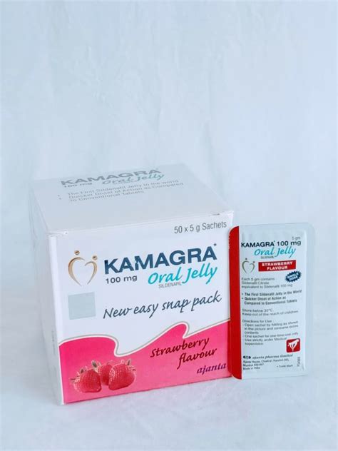 Kamagra Oral Jelly Strawberry 50 Gel Box Kamagraoioioi