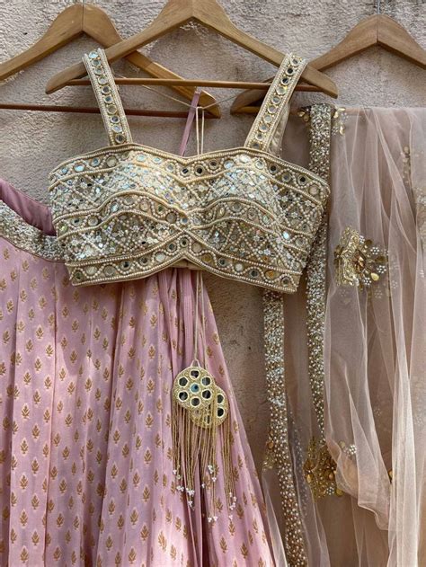 Nude Pink Lehenga Set With Nude Dupatta Priti Sahni East Boutique