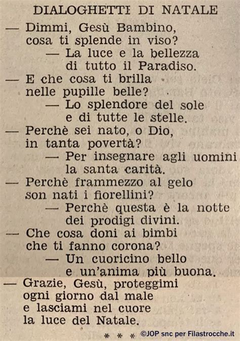 Dialoghetti Di Natale Poesia Di Teresa Romei Correggi In Filastrocche It