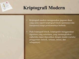 Kriptografi Modern | PPT