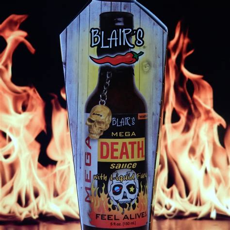 Blairs Mega Death Hot Sauce The Flaming Hoop Chilies