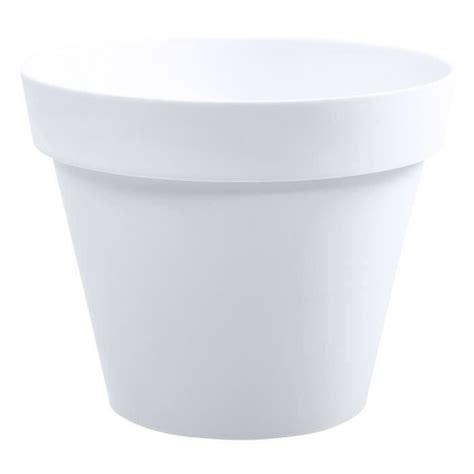 Eda Pot De Fleur Rond Toscane X H Cm L Blanc