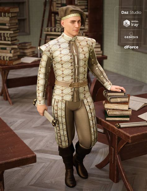 Dforce Renaissance Attire For Genesis Male S Topgfx Daz D