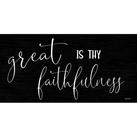 Great Is Thy Faithfulness Poster Print Susie Boyer 24 X 12