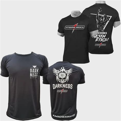 Kit Camiseta Black Integralmedica Camiseta Nation Darkness No Shoptime