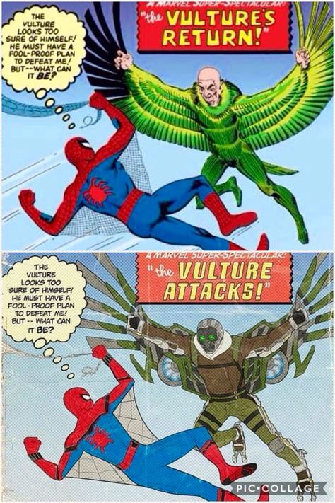 Spiderman Vs Vulture Comic Vs Adaptation