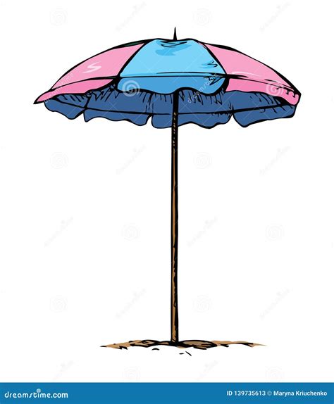 Parasol Vector Drawing Stock Vector Illustration Of Outdoor 139735613