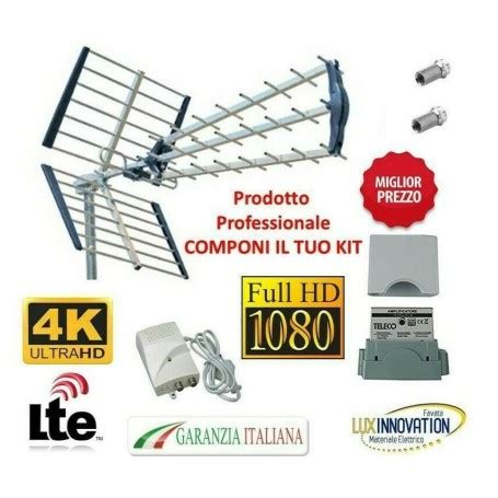 Kit Antenna Digitale Terrestre G Lte Hd Impianto Tv Completo