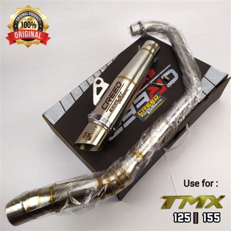 Jual Creed Exhaust Pipe TMX 125 155 EURO DESERT BIG ELBOW 51mm Canister