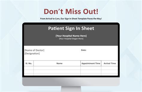 Patient Sign In Sheet Template In Google Docs Apple Numbers Excel