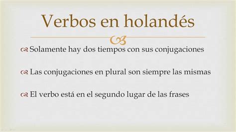 Lecciones De Holand S Lecci N Verbos En Holand S Youtube