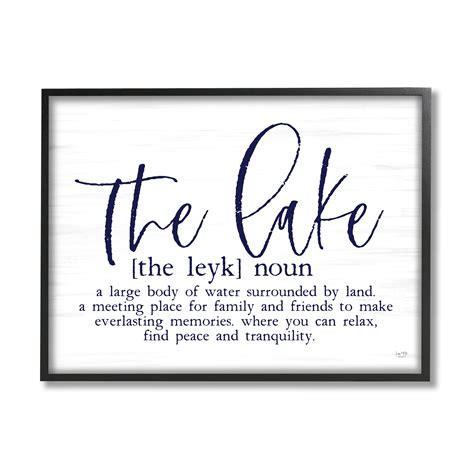 Stupell Industries The Lake Definition Family Phrase by Lux + Me