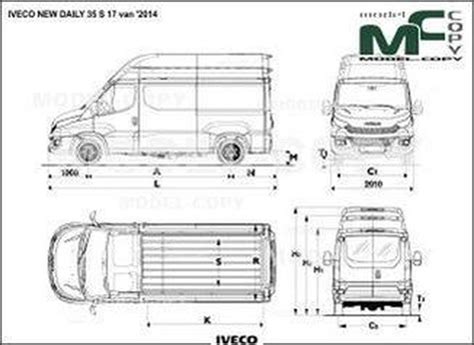 IVECO NEW DAILY 35 S 17 Van 2014 2D Drawing Blueprints 38182