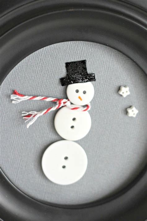 Button Snowman Snowman Crafts Christmas Buttons Button Crafts