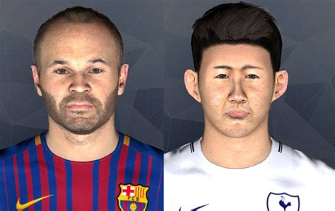 Pes Iniesta And Heung Min Son Face By Goip