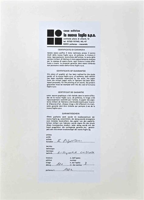 Ercole Pignatelli Nude And Stones Original Lithograph For Sale