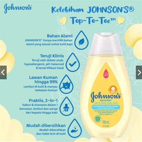 Jual Sabun Johnsons Top To Toe Hair Body Baby Bath Wash 100 Ml