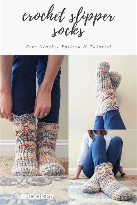 Crochet Slipper Socks Free Pattern Tutorial Crochet Socks Pattern