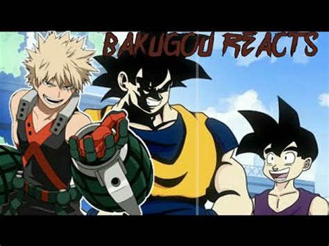 Bakugou Reacts To Goku Vs All Might Rap Battle Youtube