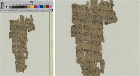 La D Couverte D Un Fragment De Papyrus Contenant Des R Cits De L