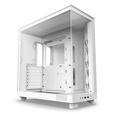 Nzxt H Flow Rgb Compact Dual Chamber Mid Tower Atx Case White Cc