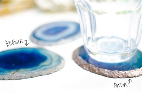 DIY Gilded Agate Coasters