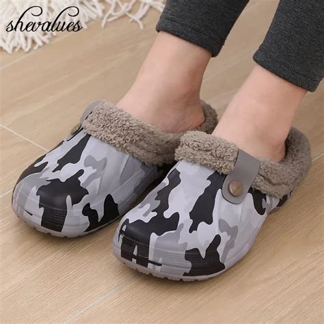 Shevalues Pl Sch Fell Clogs Hausschuhe F R Frauen M Nner Winter Weiche