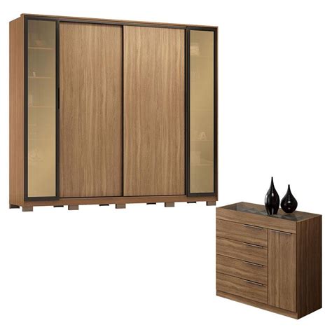 C Moda Lume E Guarda Roupa Casal Laredo Am Ndola Touch Nude Prime Flex Portas De Vidro