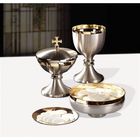 Two Tone Chalice And Ciborium Set Clergy Apparel Church Robes